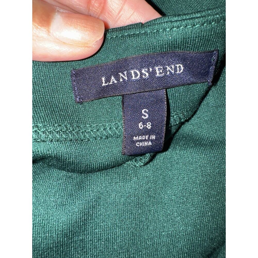 BOG2 Free Lands End Green a Line Dress With Belt NWOT S - Picture 6 of 7